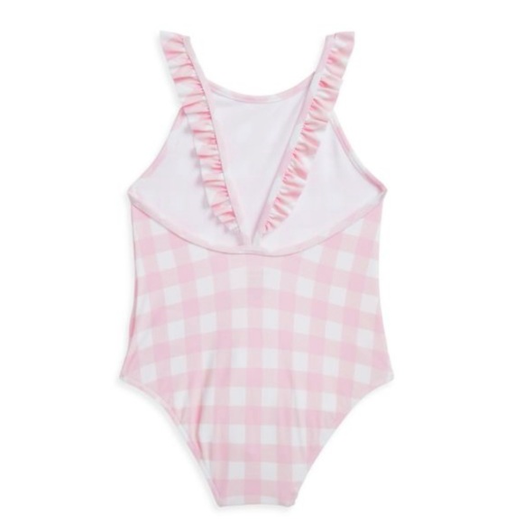 Ralph Lauren Baby Girl's Gingham One-Piece Swimsuit 9 Mo. - Picture 2 of 5
